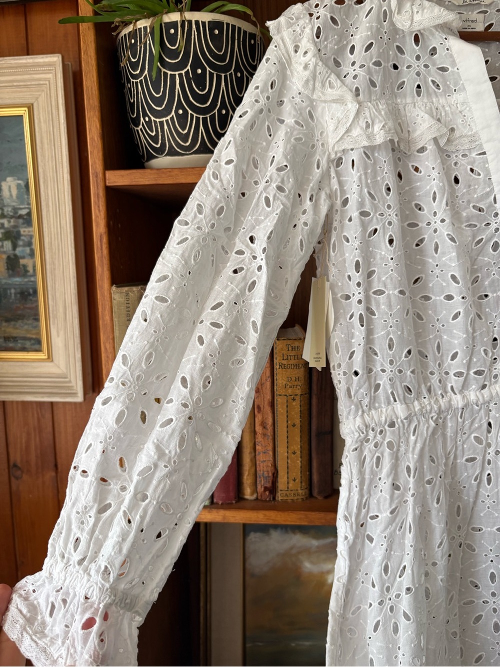 Wilfred La Boheme Gaia Boho Eyelet Dress XS NWT - Picture 5 of 6